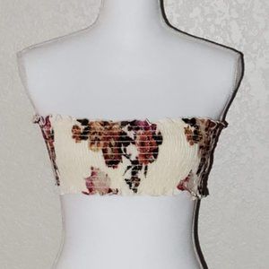 4/$20 Style Rack Floral Shirred Tube/Bra Top NWT